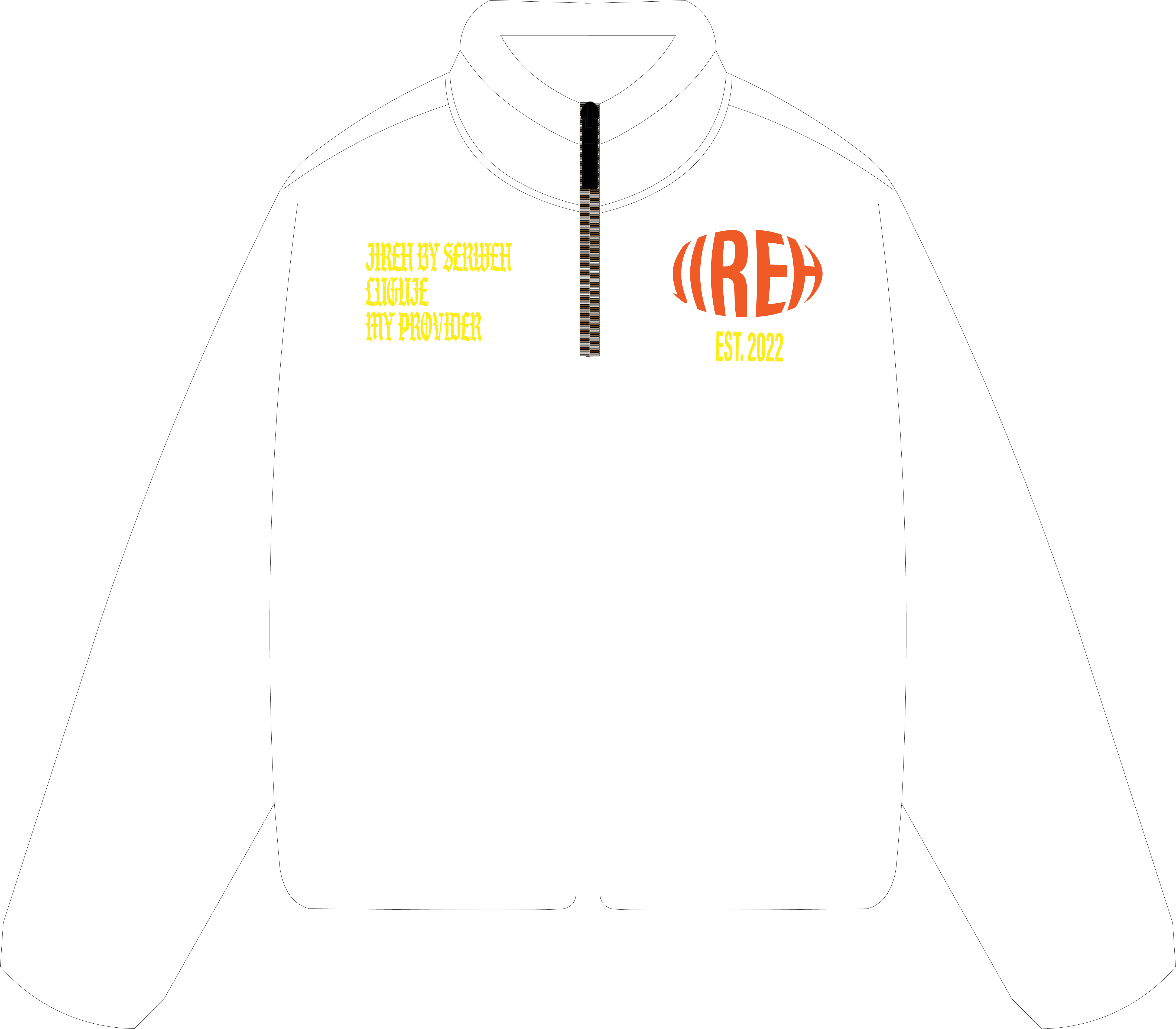 Quarter zip up white